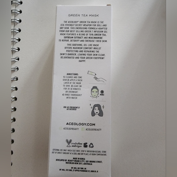 Aceology green tea mask - Picture 3 of 4